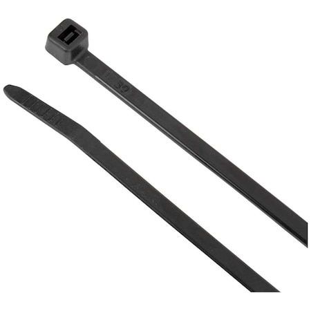 Cable Tie, 8 in L, 1-3/4 in Max Bundle Dia., Black, Nylon, 50 lb Strength MPN:450-200