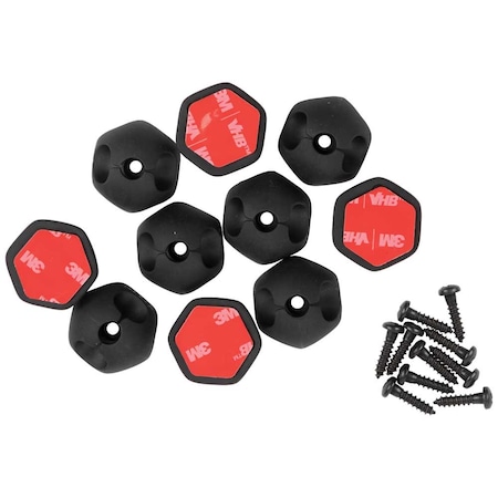 Cable Clip, Rubber, Black, 1.10 in L, 10 PK MPN:450-400