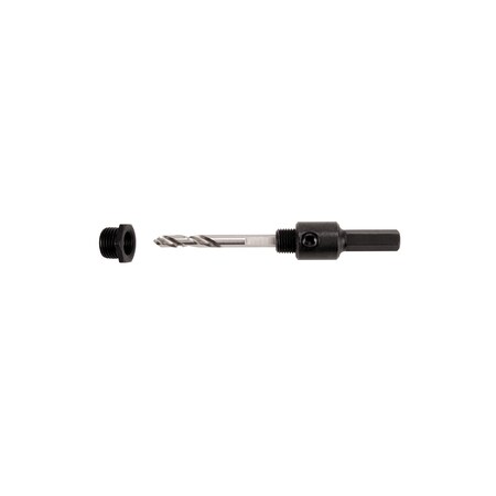 Hole Saw Arbor with Adapter, 3/8