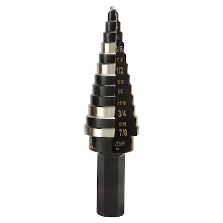 Step Drill Bit No 14 Double-Fluted, 3/16 to 7/8-Inch MPN:KTSB14