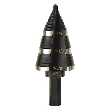 Step Drill Bit No 15 Double Fluted 7/8 to 1-3/8-Inch MPN:KTSB15