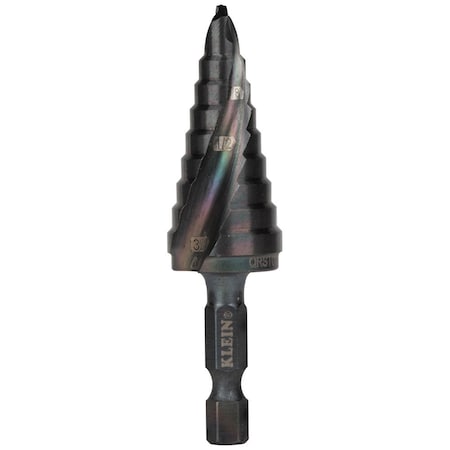 Step Drill Bit, Flute, 1/4 to 3/4-Inch MPN:QRST03