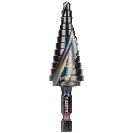 Step Drill Bit, Flute, 3/16 to 7/8-Inch MPN:QRST14