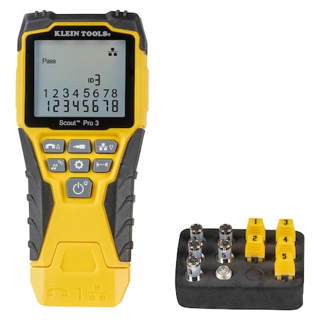 Cable Tester Kit with Scout Pro 3 Tester, Remotes, Adapter, Battery MPN:VDV501-851