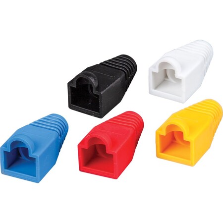 Strain Relief Boots for RJ45 Data Plugs, CAT5e/CAT6 Cable, 100-Pack MPN:VDV824-650