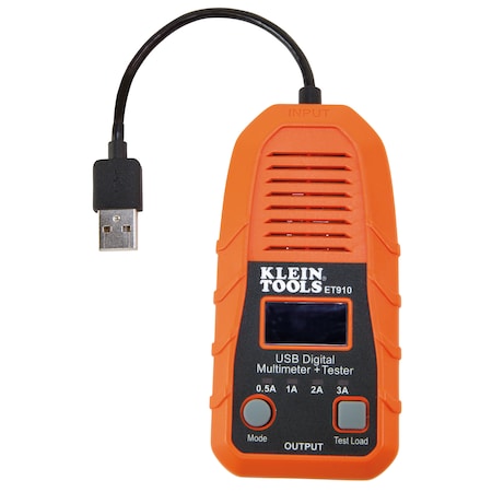 USB Digital Meter and Tester, USB A, 20 V Max DC, TRMS, LCD MPN:ET910