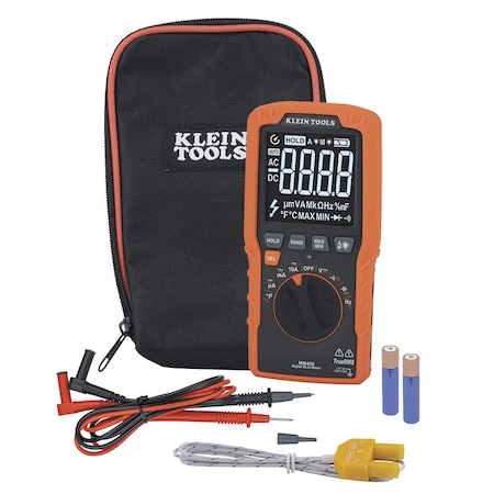 Slim Digital Multimeter, 600V, Temp, 600 V Max DC, TRMS, 4, 000 Instrument Counts, LCD MPN:MM450
