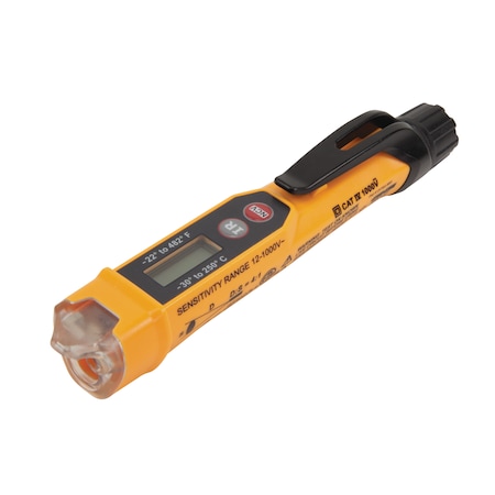 Voltage Tester, 12-1000 AC V, 6 1/4 in Length, Audible, Visual Indication MPN:NCVT-4IR