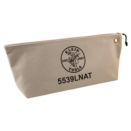 Canvas Bag With Zipper Large Natural MPN:5539LNAT