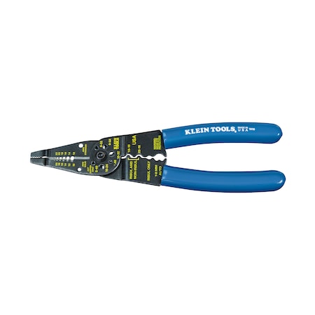 Long Nose Multi Tool Wire Stripper, Wire Cutters, Crimping Tool, 10-22 AWG, 8-1/4 in, Blue MPN:1010
