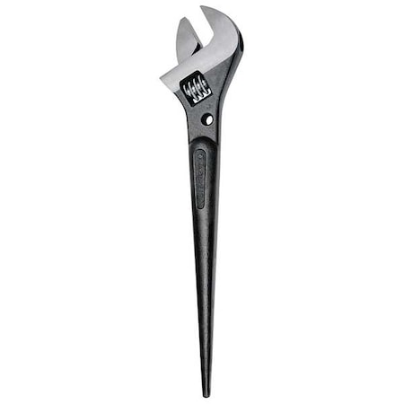 Adjustable Spud Wrench, Open End, 1-7/16 in Head, 0 in Offset, Alloy Steel, Black Oxide MPN:3227