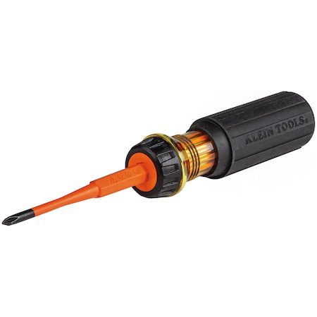 Flip-Blade Insulated Screwdriver, 2-in1, Ph Bit No 1, Sl Bit 3/16-Inch MPN:32286