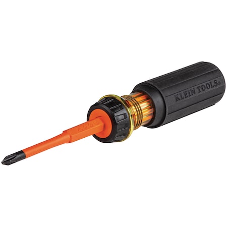 Flip-Blade Insulated Screwdriver, 2-in1, Ph Bit No 2, Sl Bit 1/4-Inch MPN:32293