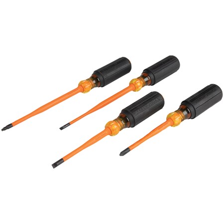 Screwdriver Set, Slim-Tip Insulated Phillips, Cabinet, Square, 4-Piece MPN:33734INS