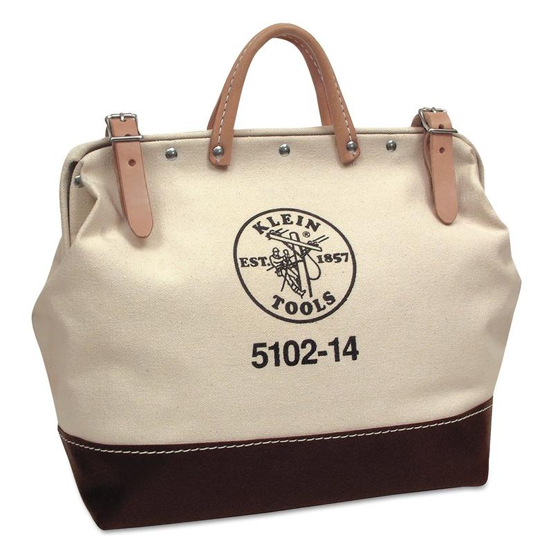 Klein Tools Canvas Tool Bag, 1 Compartment, 14 in X 6 in MPN:409-5102-14