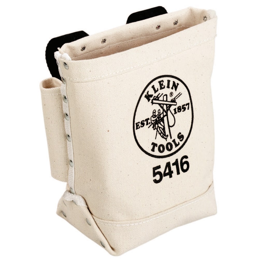 Klein Tools Bull Pin and Bolt Bags, 3 Compartments, 10 in X 5 in, Canvas MPN:409-5416