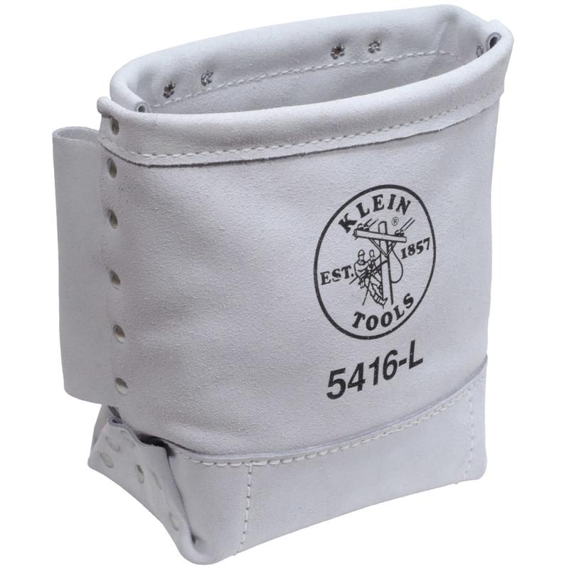 Klein Tools Bull Pin and Bolt Bags, 3 Compartments, 10 in X 5 in, Leather MPN:409-5416L