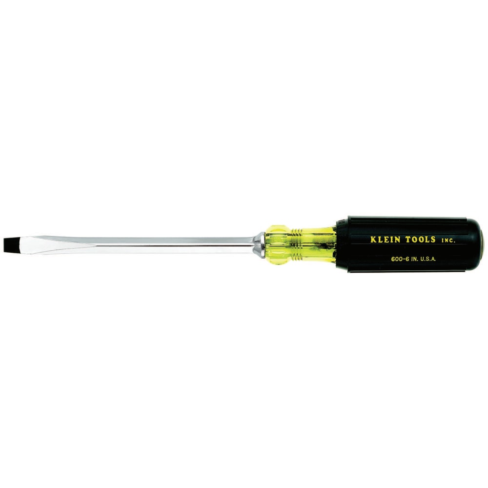 Klein Tools Keystone Tip Cushion Grip Screwdrivers, 5/16 in, 10 15/16 in Overall L MPN:409-600-6