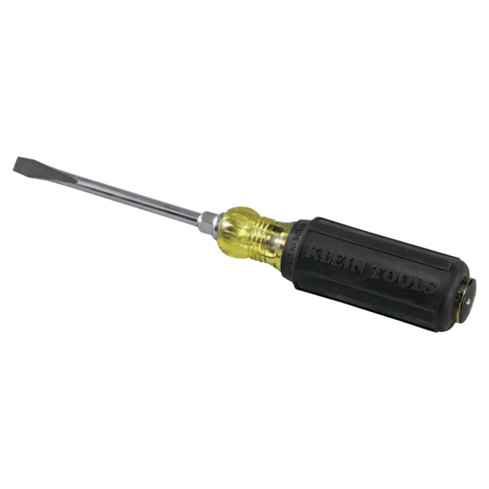 Klein Tools Keystone Tip Cushion Grip Screwdrivers, 1/4 in, 8 11/32 in Overall L MPN:409-602-4