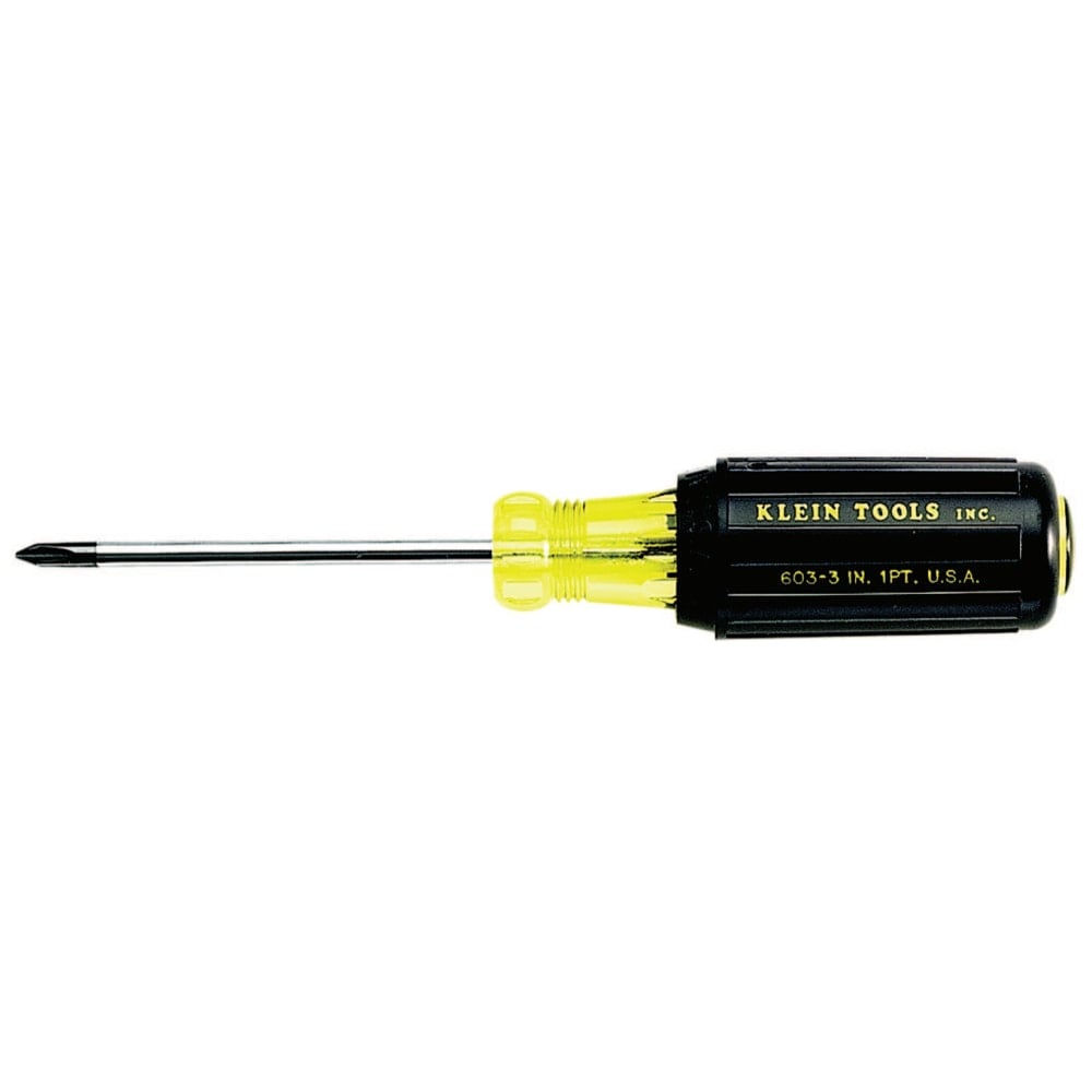 Klein Tools No. 1 Profilated Phillips Tip Screwdriver, 3in MPN:409-603-3