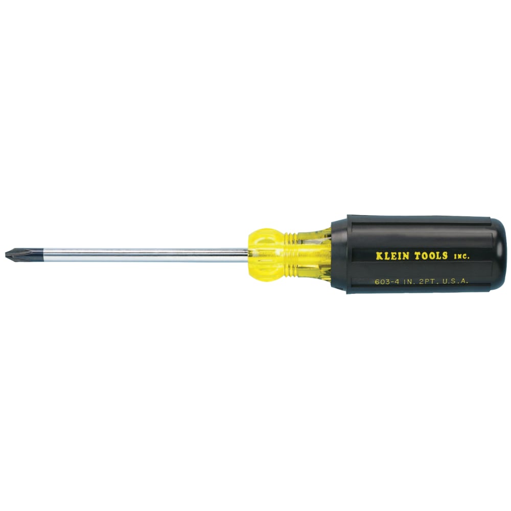 Klein Tools No. 2 Profilated Phillips Tip Screwdriver, 4in MPN:409-603-4