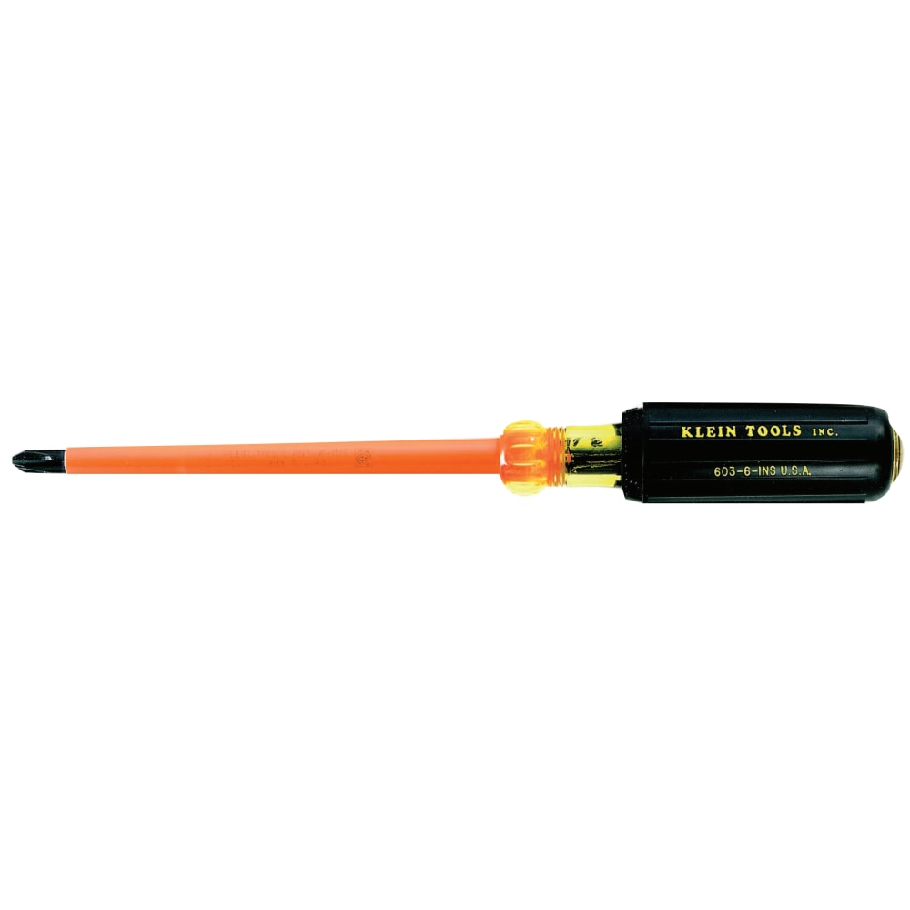 Klein Tools #2 Profilated Phillips Tip Cushion Grip Screwdriver, Insulated MPN:409-603-4-INS