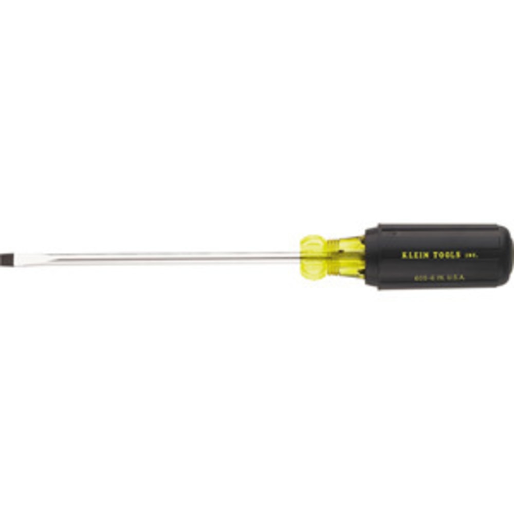 Klein Tools 1/4in Cabinet Tip Heavy Duty Round Shank Screwdriver, 4in MPN:409-605-4