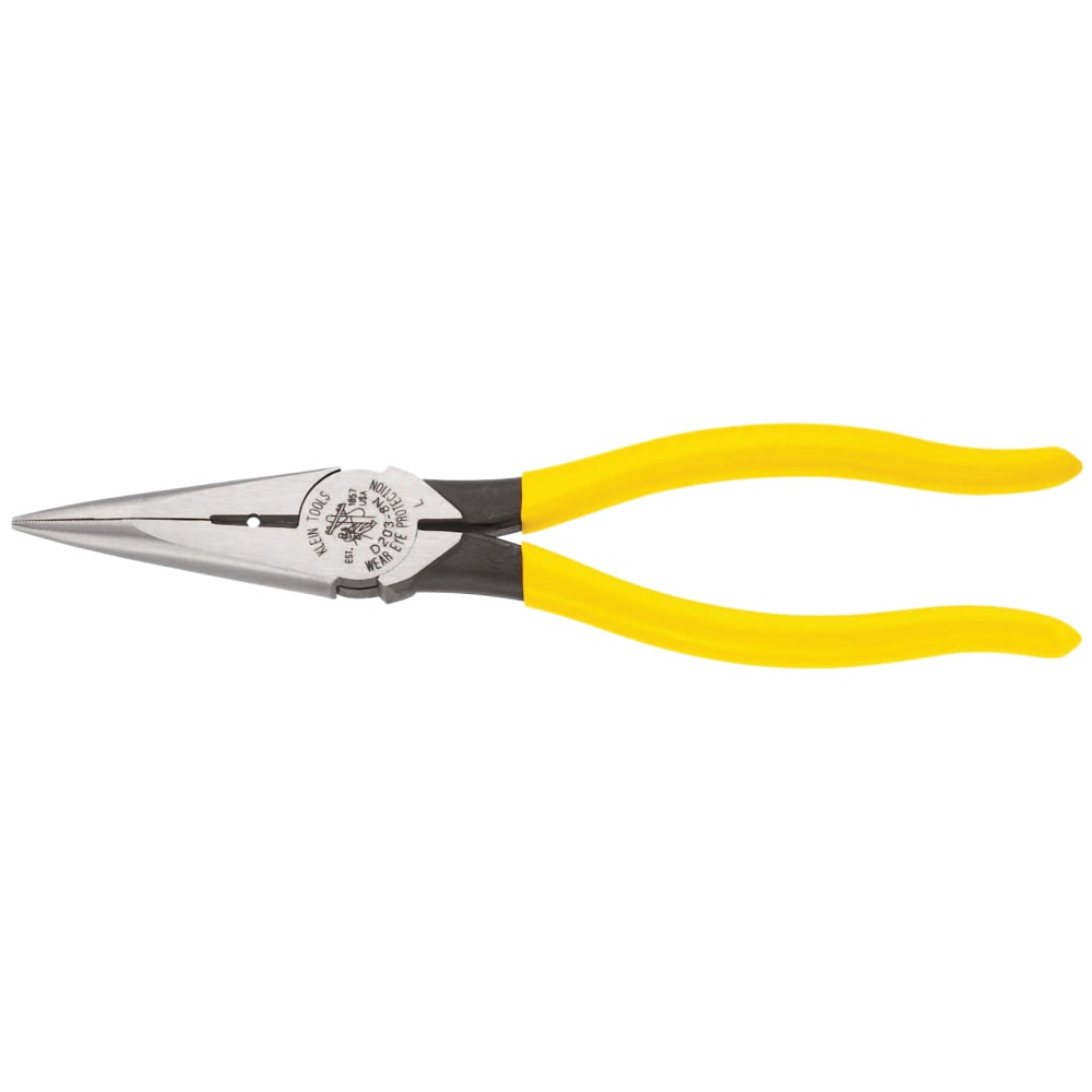 Klein Tools Heavy Duty Long Nose Pliers, Alloy Steel, 8 7/16 in, 409D2038 MPN:409-D203-8
