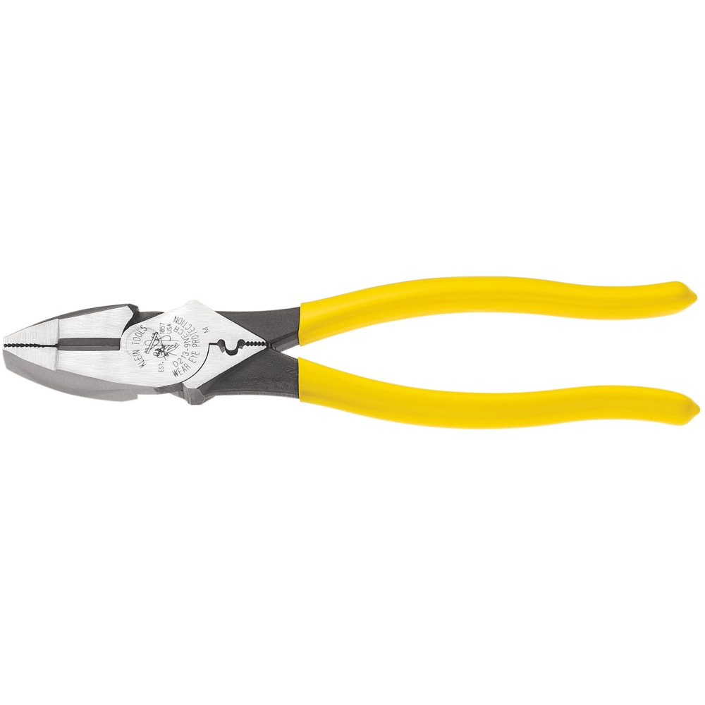 Klein Tools NE Type Side Cutter Pliers, 9 1/4 in Length, 25/32 in Cut, Plastic Dipped Handle MPN:409-D213-9NE-CR