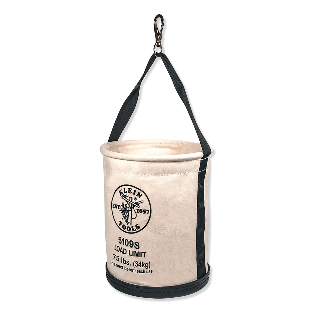 Klein Tools Wide Opening Straight Wall Bucket, 1 Compartment, 15 in MPN:5109S