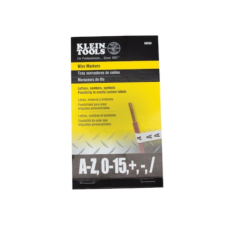 Wire Marker Book-Black Letters, Numbers and Symbols MPN:56253