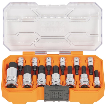 1/4 in, 3/8 in, 1/2 in Drive Bit Socket Set, SAE, 13 pcs MPN:65213HEX