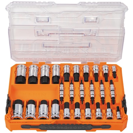 Knurled Hex Bit Socket Set, SAE and Metric, 33-Piece MPN:65233HEX