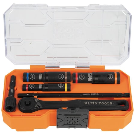 KNECT Essential Deep-Well Heavy-Duty Flip Socket Set, SAE 7-Piece MPN:65238