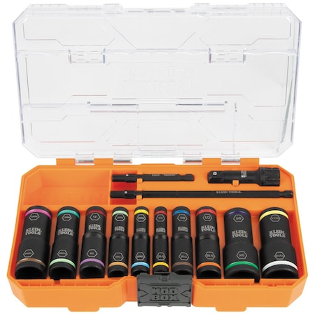 KNECT Flip-20 Impact Socket Set, SAE and Metric, 13-Piece MPN:65239