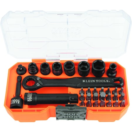KNECT 1/4-Inch Drive Impact-Rated Pass Through Socket Set, 32-Piece MPN:65300