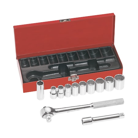 1/2-Inch Drive Socket Wrench Set, 12-Piece MPN:65510