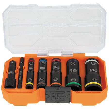 KNECT Flip-10 Heavy Duty Flip Impact Socket Set, SAE, 8-Piece MPN:65618