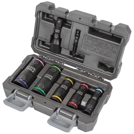 1/4 in, 1/2 in Drive Flip Impact Socket Set, SAE, 7 pcs MPN:66070