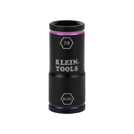 1/4 in, 1/2 in Drive Flip Impact Socket Standard Socket, Manganese Phosphate MPN:66073