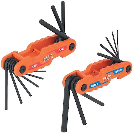 Hex Key Set, Compact Folding, SAE/Metric MPN:70542