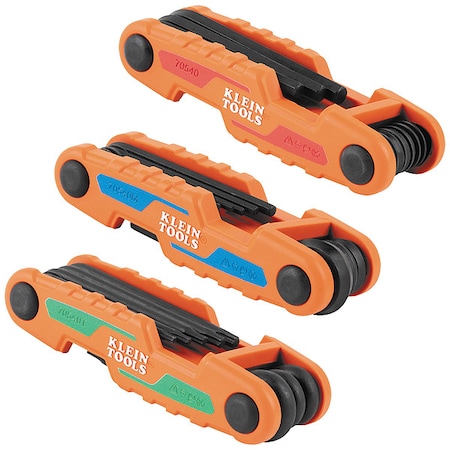 Hex Key Set, Comp Fold, Met/Torx, 25-Key MPN:70543