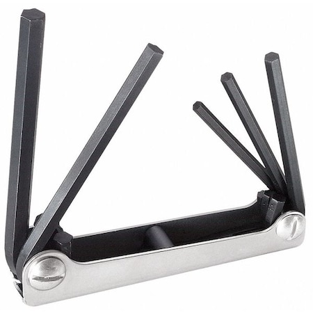 5 Piece SAE Fold-Up Hex Key Set, 70579 MPN:70579