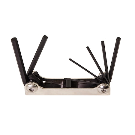 7 Piece Metric Fold-Up Hex Key Set, 70582 MPN:70582