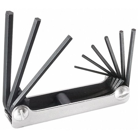 9 Piece SAE Fold-Up Hex Key Set, 70591 MPN:70591