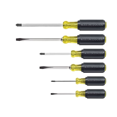 Screwdriver Set, Slotted and Phillips, 6-Piece MPN:85074