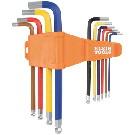Hex Key Set, Powder Coated, 10 Piece MPN:CBLS10