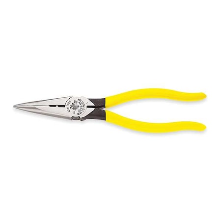 8 7/16 in D203 Needle Nose Plier, Side Cutter Plastic Dipped Handle MPN:D203-8N