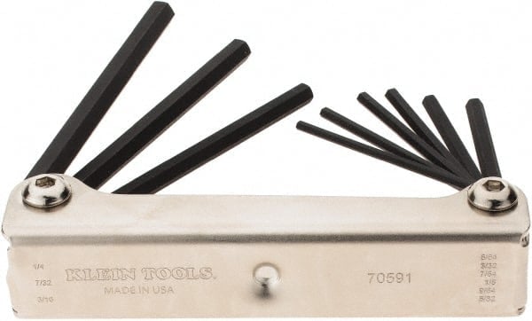 9 Piece Fold-Up Hex Key Set MPN:70591