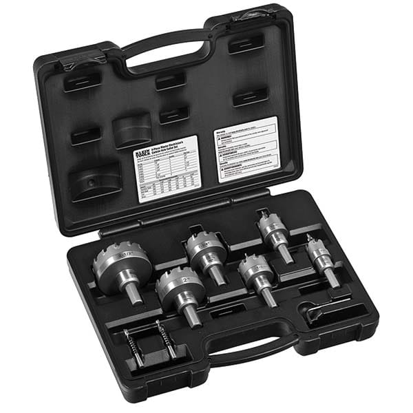 Industrial Hole Saw Kit: 8 Pc, 2-1/2 to 7/8
